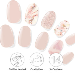 Dashing Diva nail file included to shape edges after press and fold.