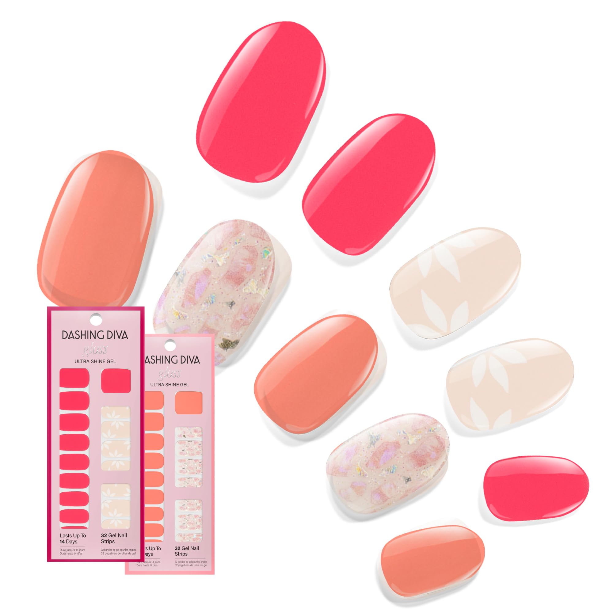 Dashing Diva Fruit Punch Petals gloss strips packaging for instant glam