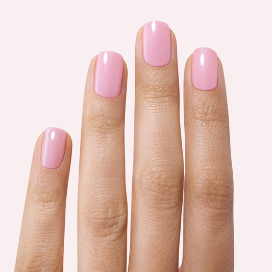 Dashing Diva Gloss Nail Strips Soft Pink Collection Closeup highlight glossy gel finish at home