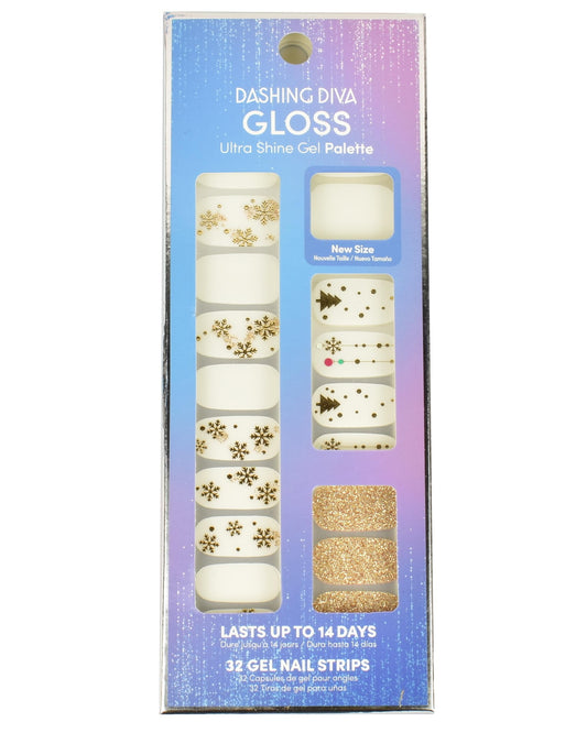 Dashing Diva Gloss Nail Strips Yuletide Cheer deliver a long-lasting gel look without UV light at home.