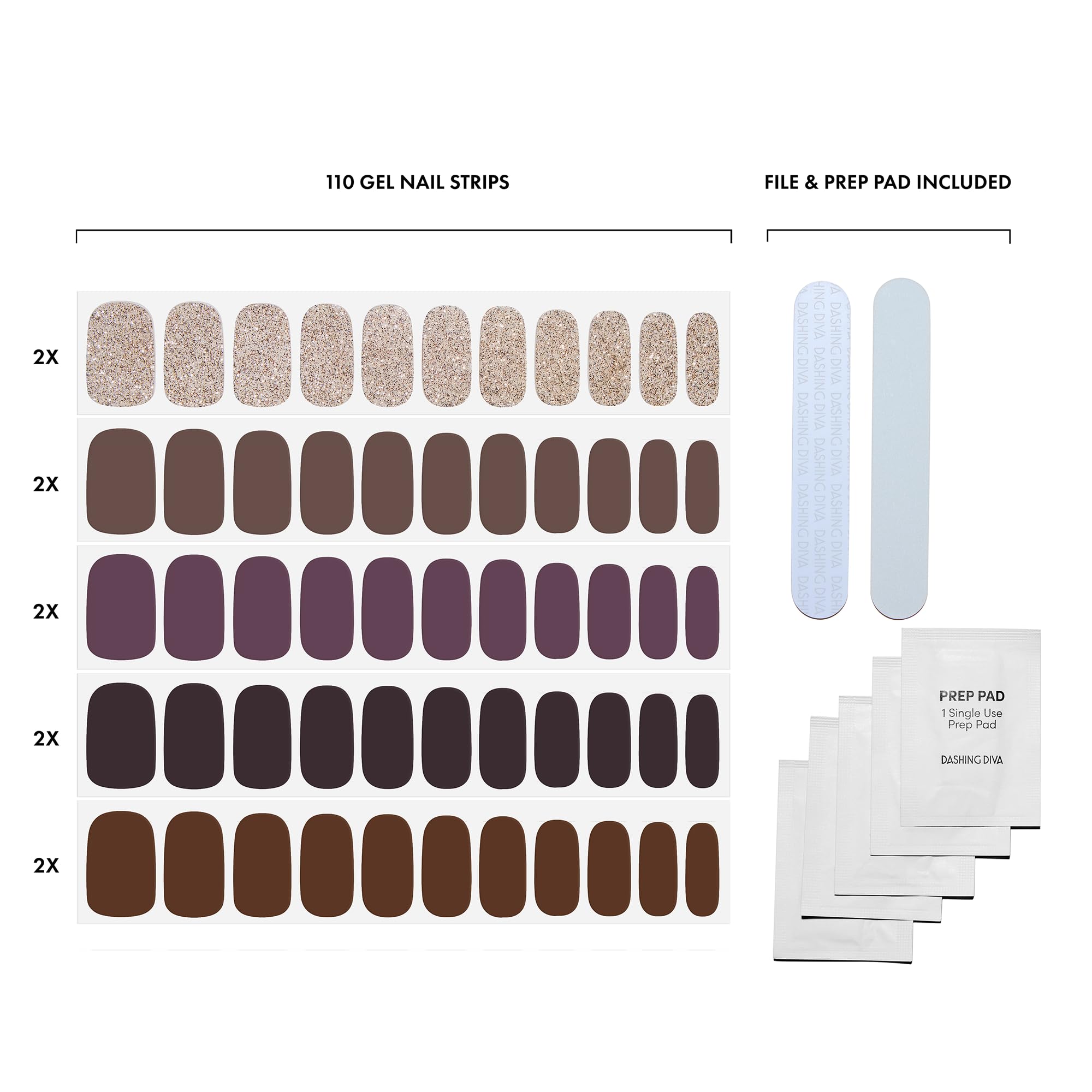 Dashing Diva Gloss prep pads and nail files ready for manicure