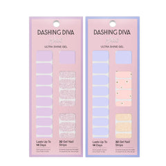 Dashing Diva gel strips apply in minutes for quick, wrinkle-free nails