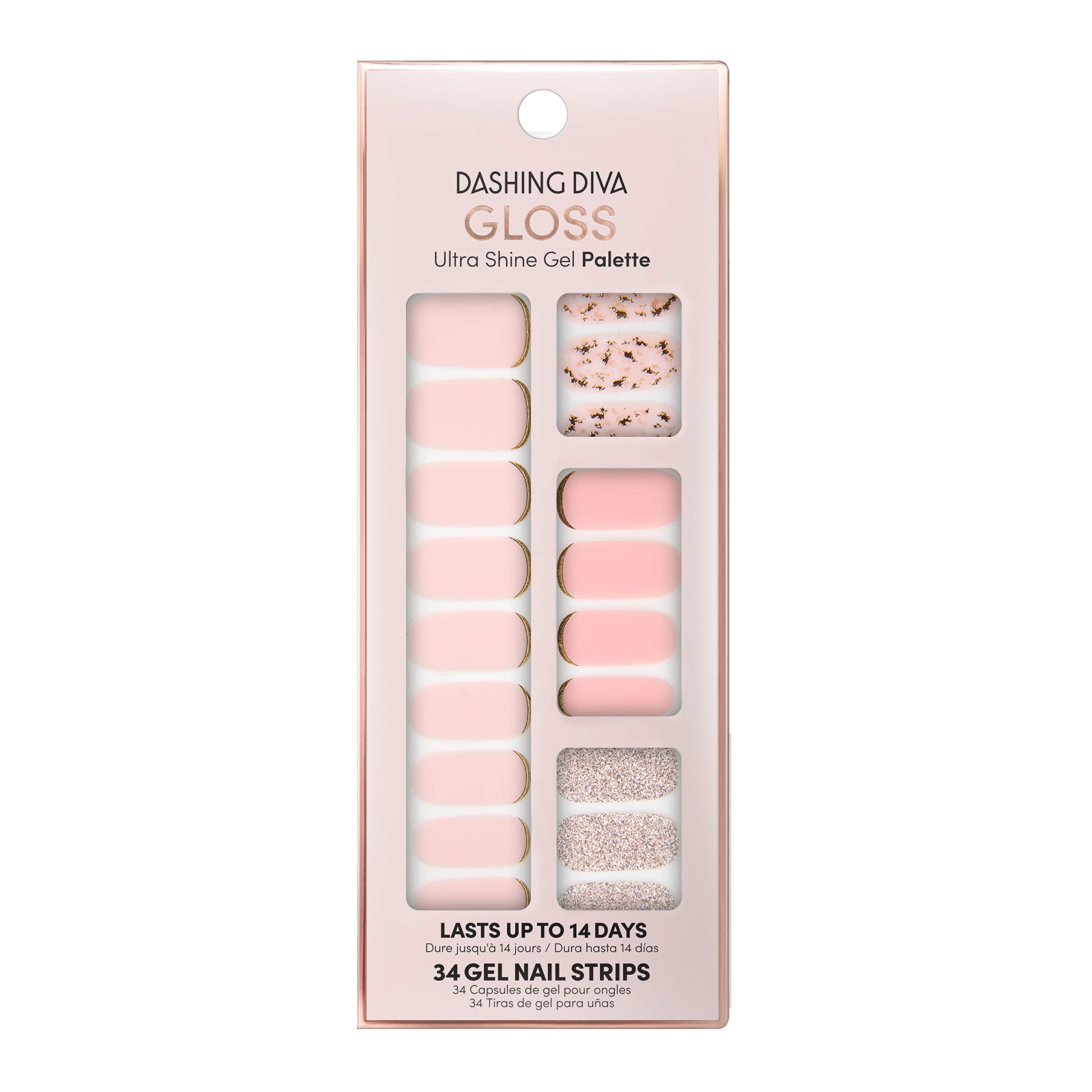 Dashing Diva Gloss Ultra Shine Gel Strips Plush Sorbet for a vibrant at-home manicure