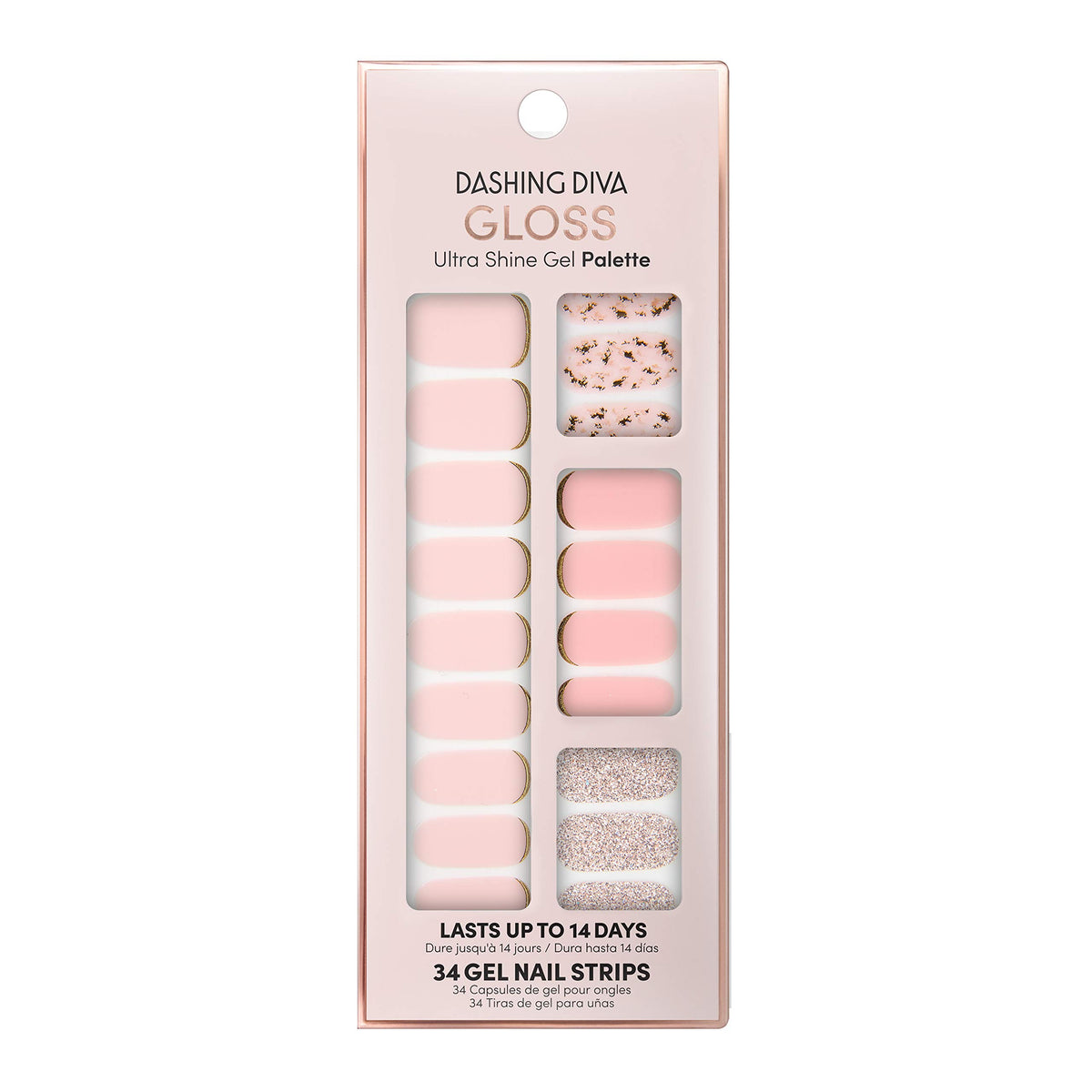 Dashing Diva Gloss Ultra Shine Gel Strips Plush Sorbet for a vibrant at-home manicure