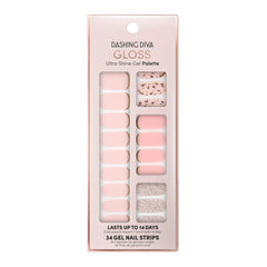 Dashing Diva Gloss Ultra Shine Gel Strips Plush Sorbet for a vibrant at-home manicure