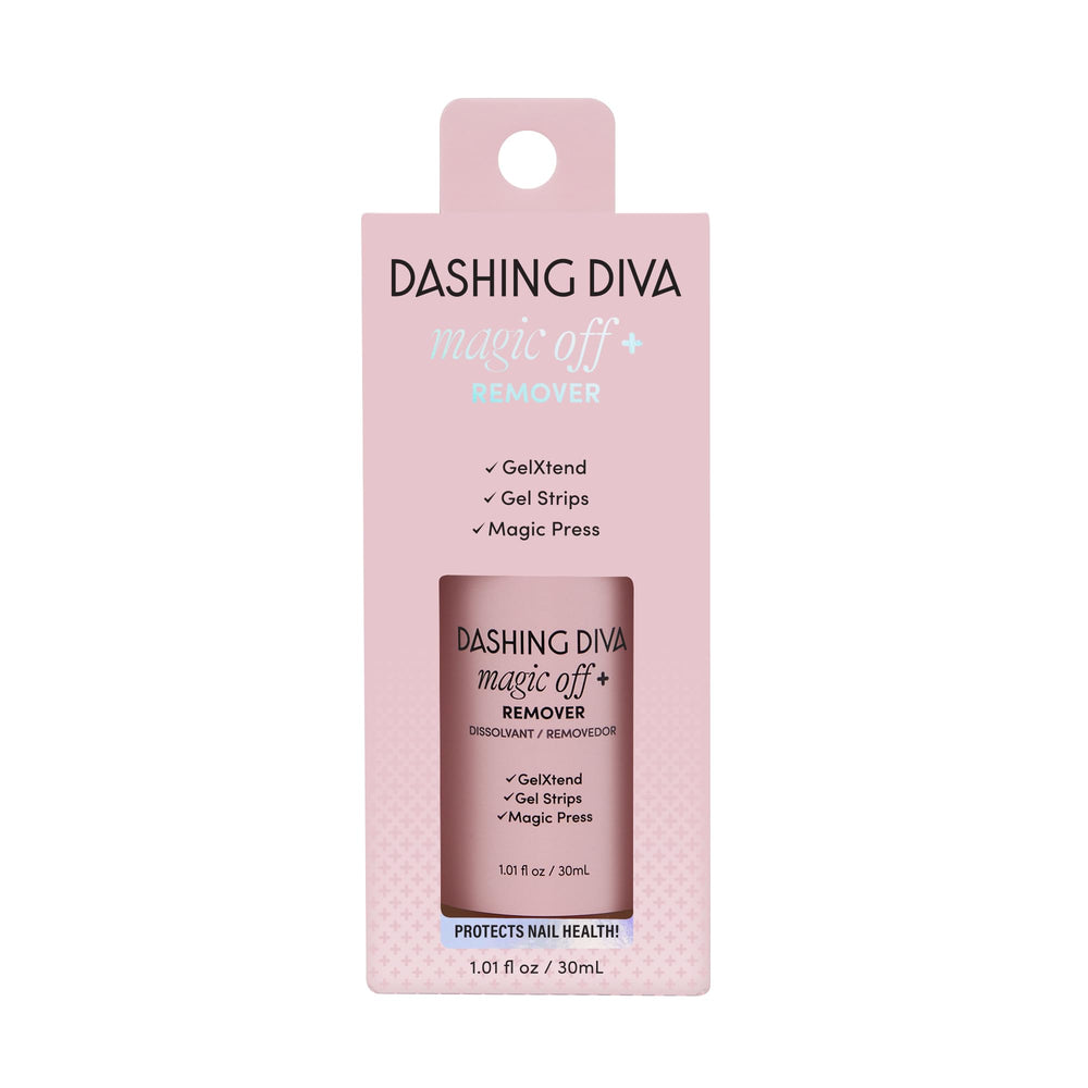 Dashing Diva Magic Off remover bottle for gentle removal.
