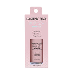 Dashing Diva Magic Off remover bottle for gentle removal.