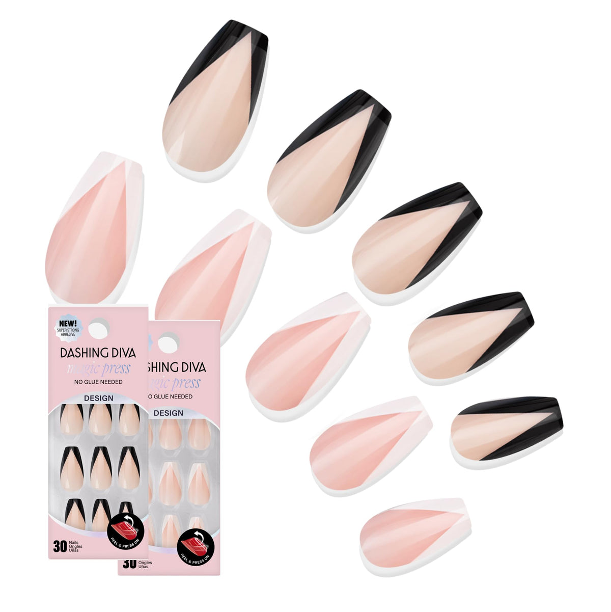 Dashing Diva Magic Press After Hours coffin nails deliver a glossy gel look