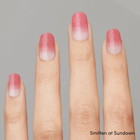 Dashing Diva Mini Skirt ombre strips with a chic gradient look.
