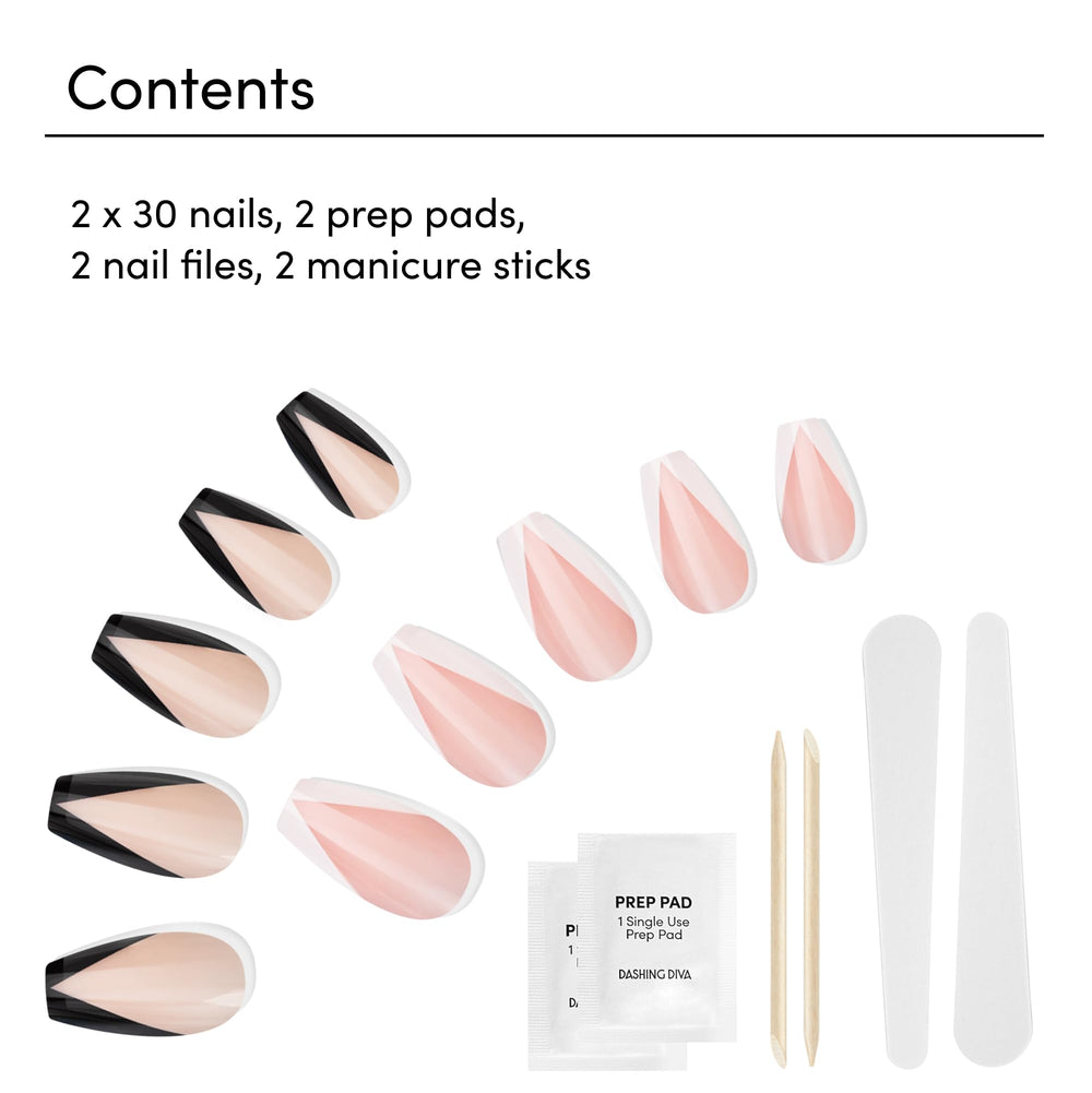 Dashing Diva kit includes file, prep pad, and wooden stick