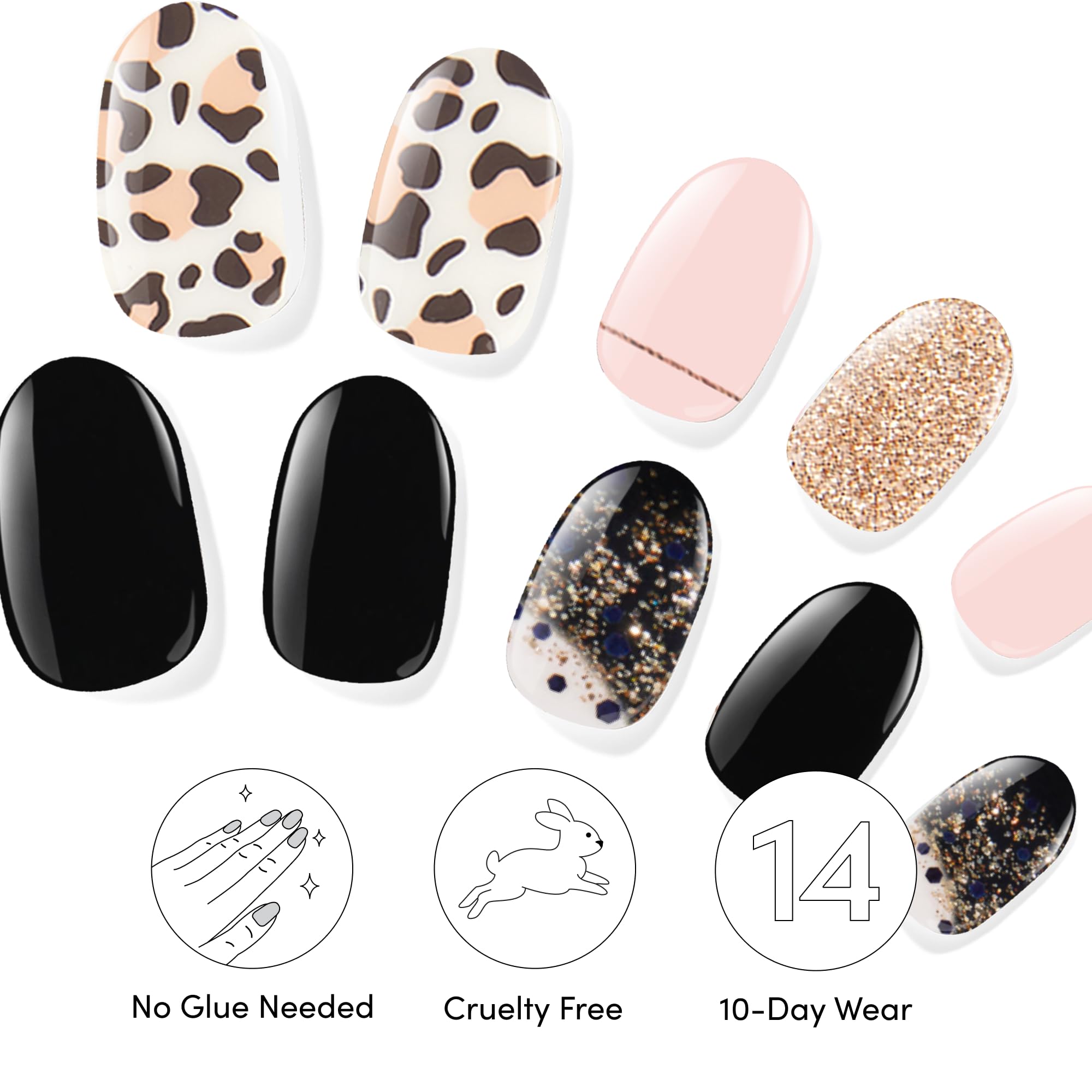Prep pad and nail file included for easy application.
