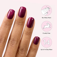 Dashing Diva nail strip application step showing precise placement.