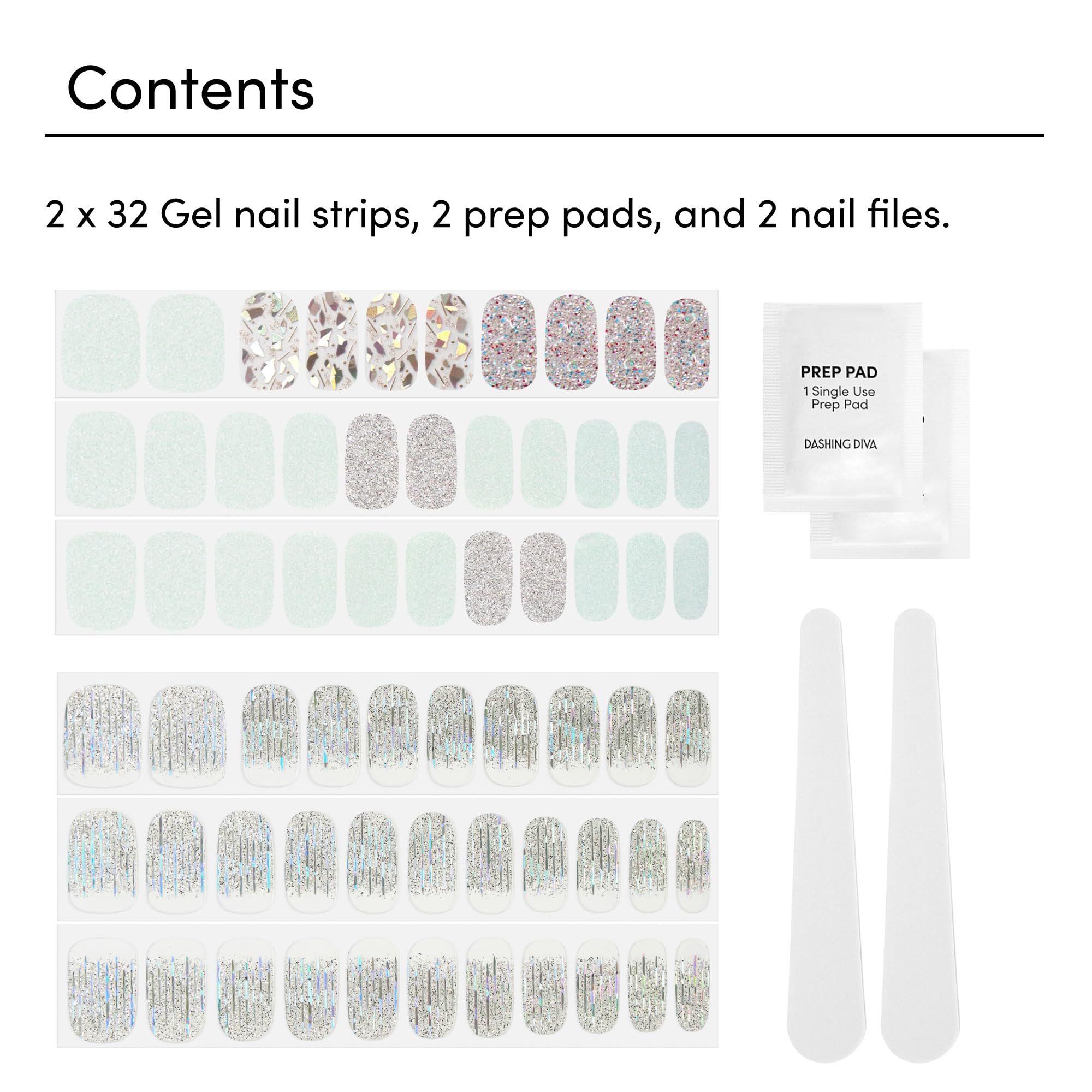 Dashing Diva fold and trim technique to fit nails precisely.