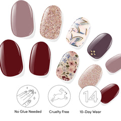 Dashing Diva gel strip pressed onto clean nail for precise fit