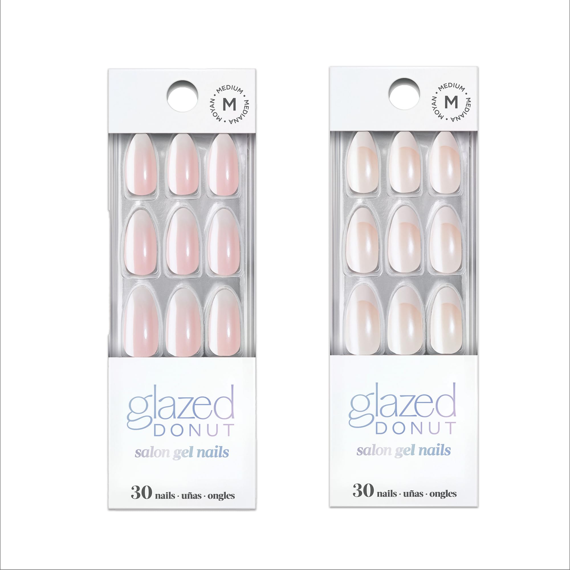 Dashing Diva Nailbliss Rosewater Glaze nails with pink-to-white ombré shine for a salon-grade look