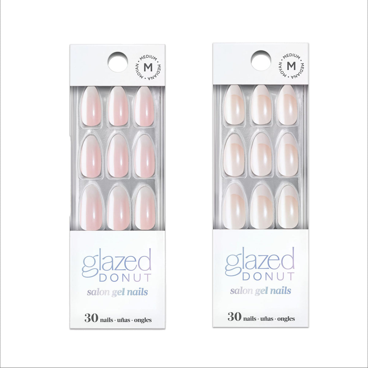 Dashing Diva Nailbliss Rosewater Glaze nails with pink-to-white ombré shine for a salon-grade look