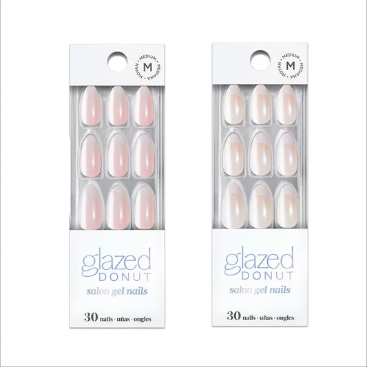 Dashing Diva Nailbliss Rosewater Glaze nails with pink-to-white ombré shine for a salon-grade look
