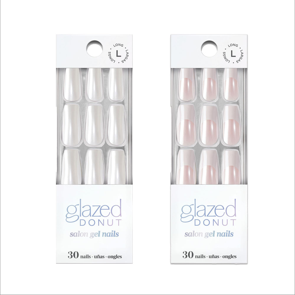 Dashing Diva Nailbliss Vanilla Glaze nails for a sleek long-lasting manicure.