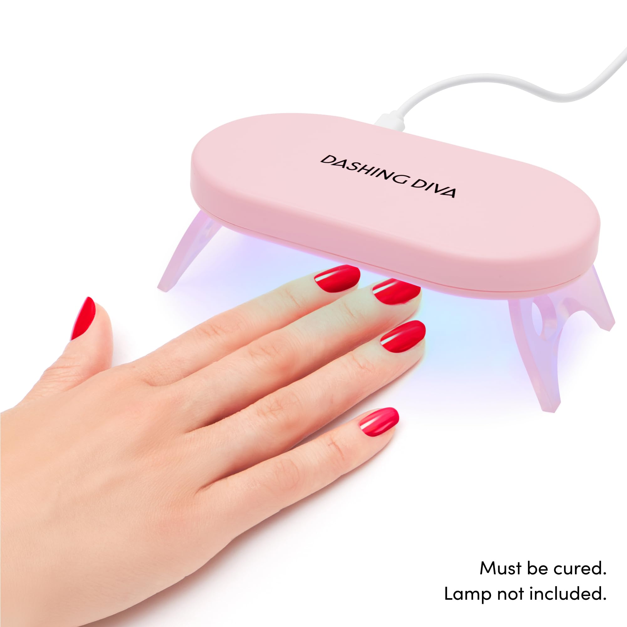 Dashing Diva application close-up with 3-in-1 base-color-top formula in action