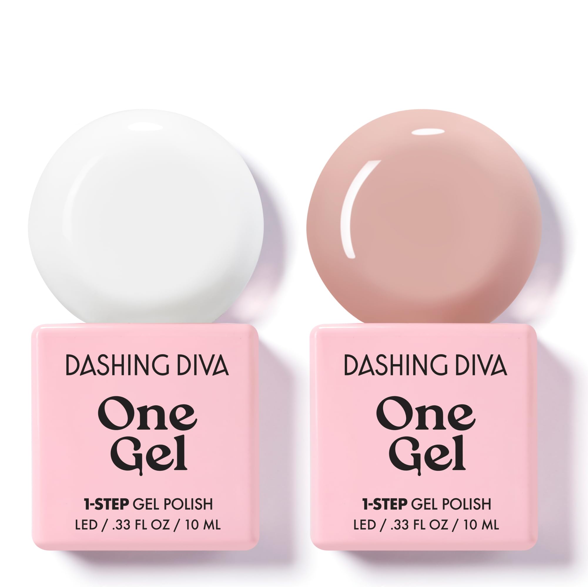 Dashing Diva Marshmallow bottle close-up, neutral gel polish for a silky semi-sheer white look