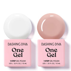 Dashing Diva Marshmallow bottle close-up, neutral gel polish for a silky semi-sheer white look