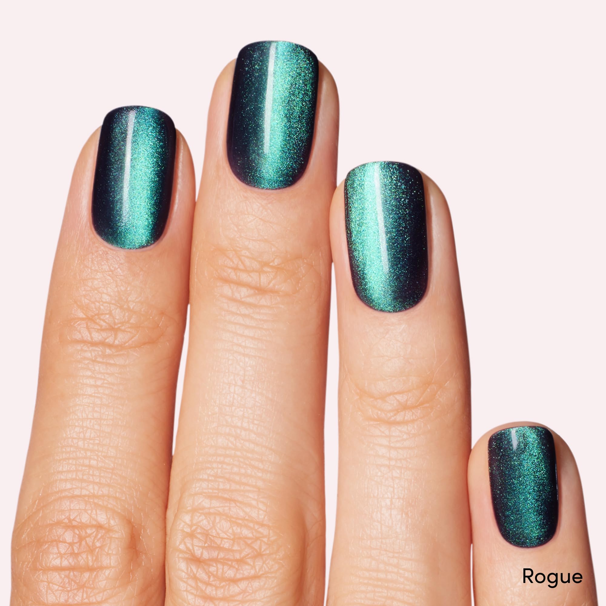Manicure glows with long-lasting shine under natural light