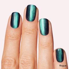 Manicure glows with long-lasting shine under natural light
