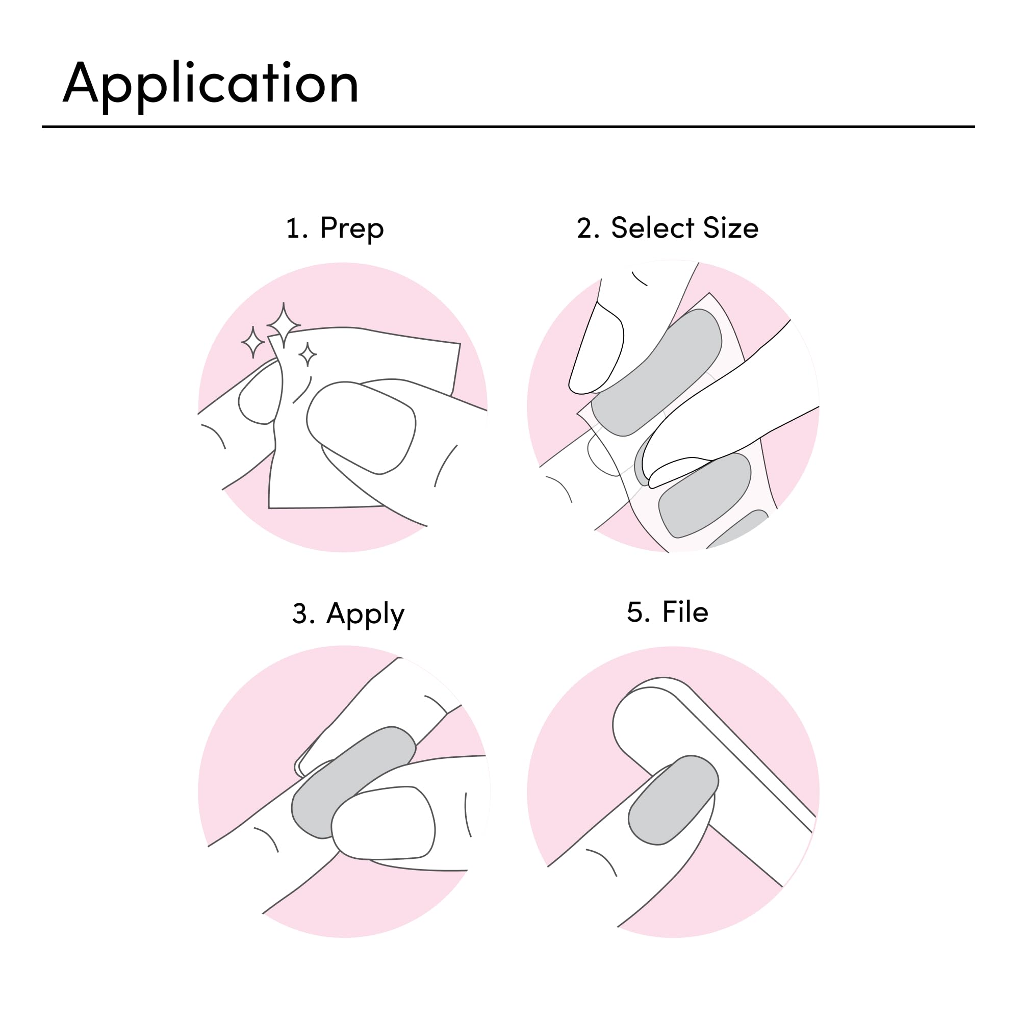 Dashing Diva prep pad and nail file included for easy prep