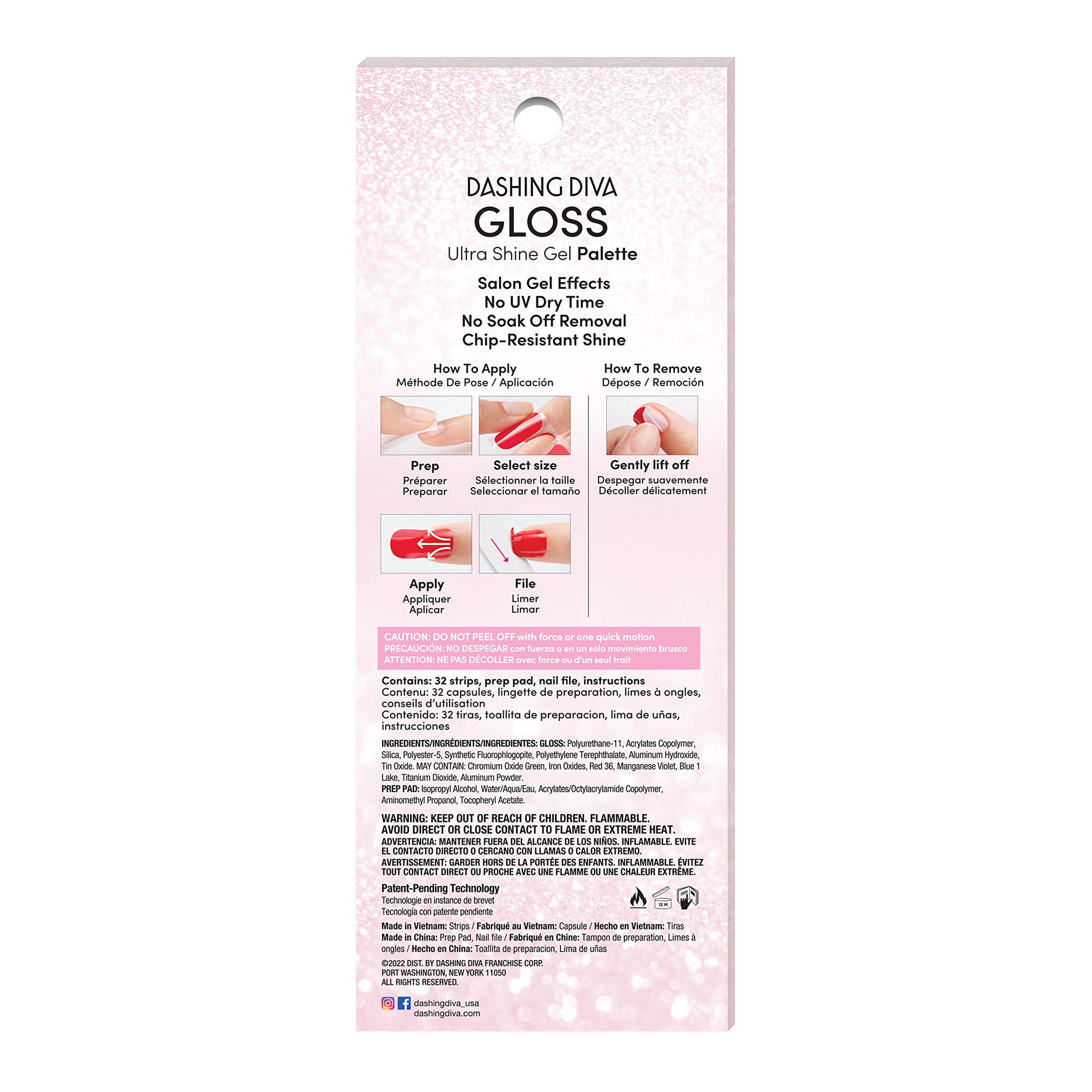 Dashing Diva quick-application gel strips enable a manicured look in minutes.