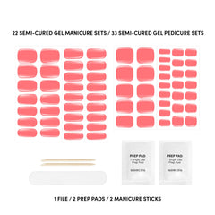 Dashing Diva semi-cured nail strips for feet providing durable toe wear.