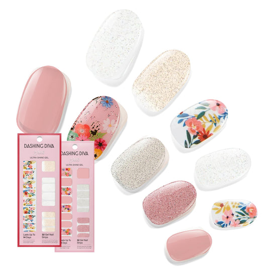 Dashing Diva Wallflower Frenzy nail strip for a glossy, long-lasting manicure