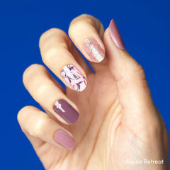 Dashing Diva Wildflower gloss strips on nails with vibrant floral accents