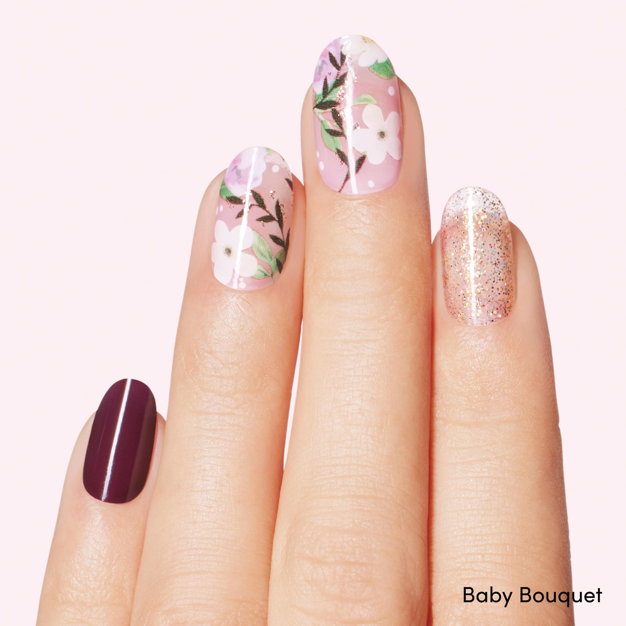 Dashing Diva Magnolia Vine nail strips deliver a radiant gel-like look