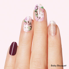 Dashing Diva Magnolia Vine nail strips deliver a radiant gel-like look