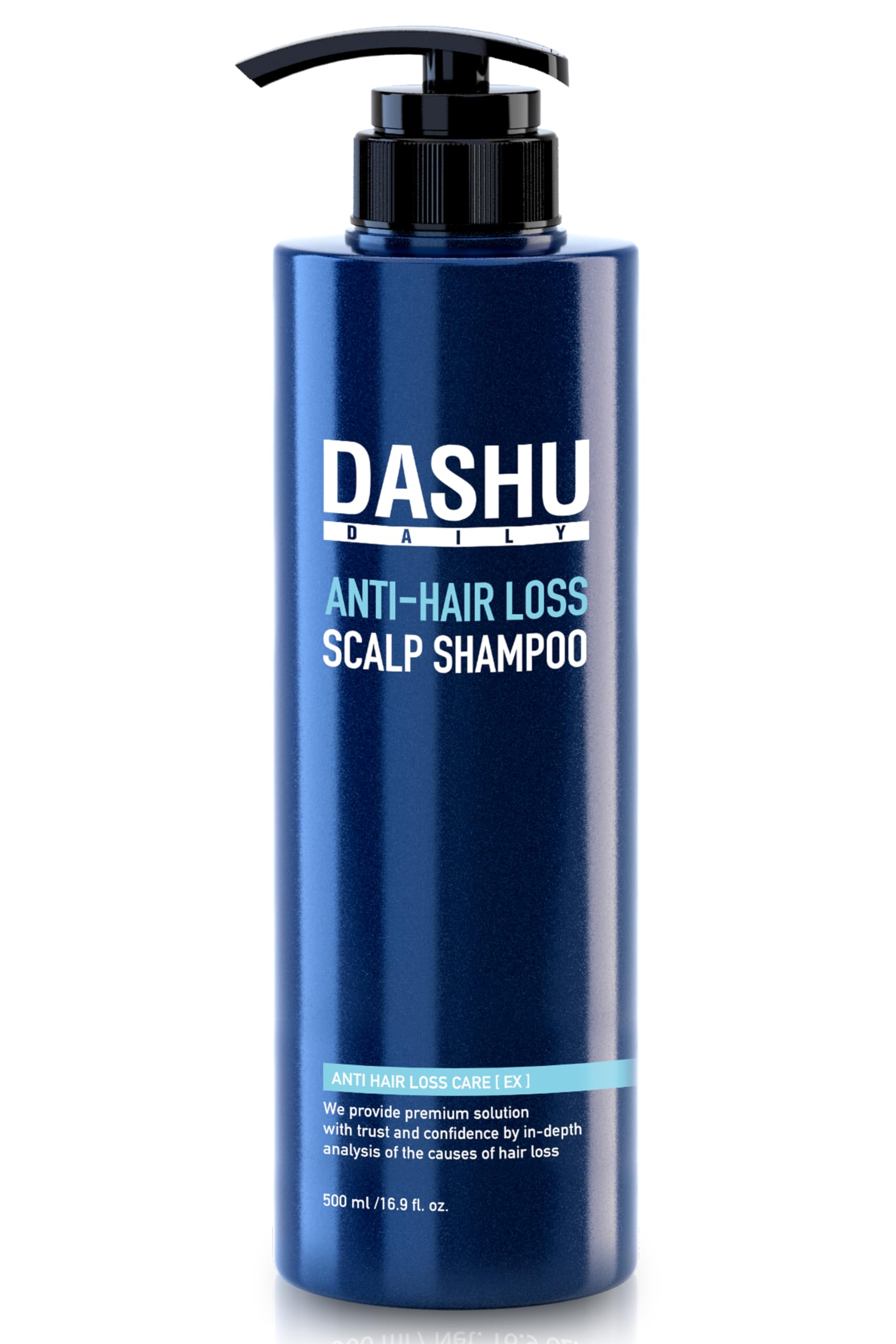 DASHU Revitalizing Protein Shampoo bottle showing nourishing scalp and potential thickness boost