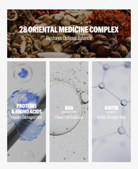DASHU scalp care oil blend image highlighting nourishing ingredients for scalp balance