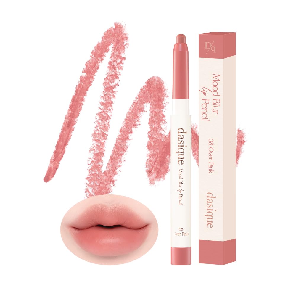 Dasique Mood blur lip pencil application stroke shows creamy color with smooth glide and lasting wear