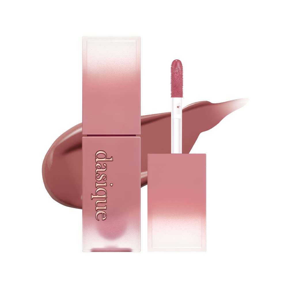 dasique Cream De Rose Tint bottle shows mauve taupe shade with rose water for a hydrating look