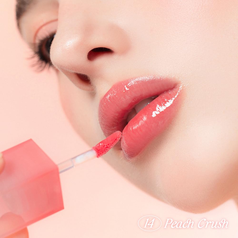 Glossy finish catches light on Dasique Juicy Dewy Tint for bright color.