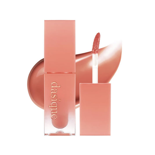 Dasique Juicy Dewy Tint Bare Nude cap close-up showing natural nude shade and hydrating shine.