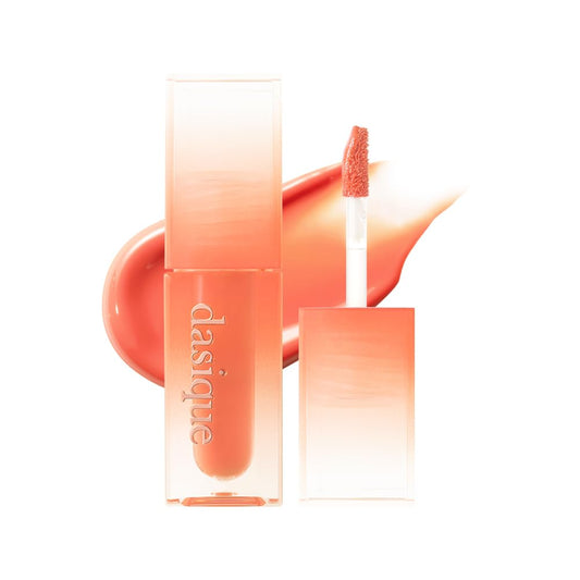 Dasique Juicy Dewy Tint Orange Coke packaging close-up highlights vibrant shade for easy shopping