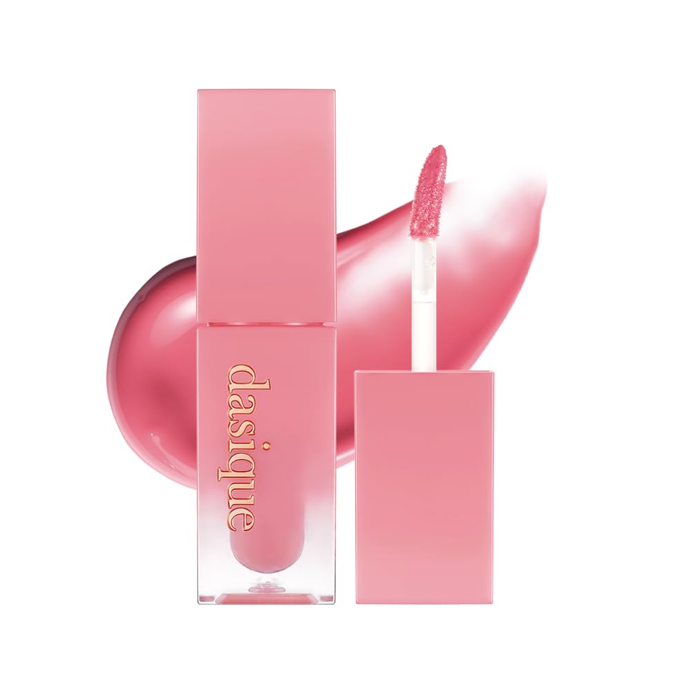dasique Juicy Dewy Tint Sweety Pink bottle close-up, vibrant color and dewy shine.