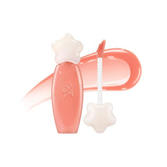 dasique Pure Water Lip Gloss 02 Bare Pomelo close-up for dewy, translucent shine.