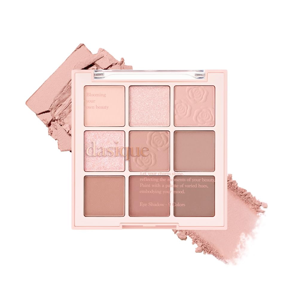 dasique Shadow Palette 27 Rose Milk Tea swatches show creamy payoff for versatile looks.