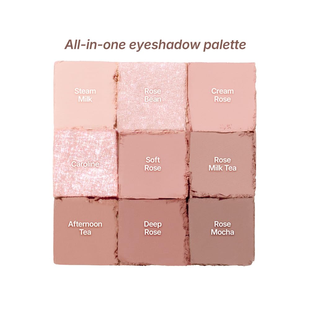 Shimmer and pearl textures from dasique Rose Milk Tea add luminous highlights.