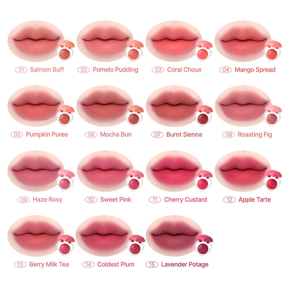 Dasique Souffle Color Pot 08 Roasting Fig lip application with vibrant shade