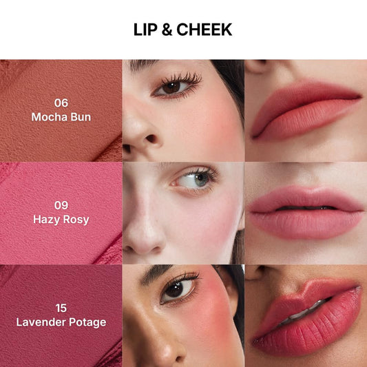 Dasique Souffle Color Pot 10 Sweet Pink applied to cheeks for a natural flush