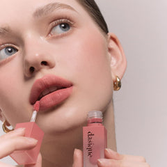 Dasique Vegan Cream de Rose Tint swatches show a rosy lip shade and subtle glow