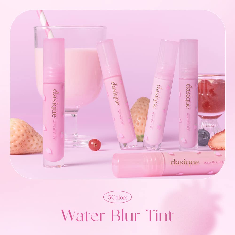 dasique Water Blur Tint 09 Very Berry swatches on skin, cool-toned pink-violet shade