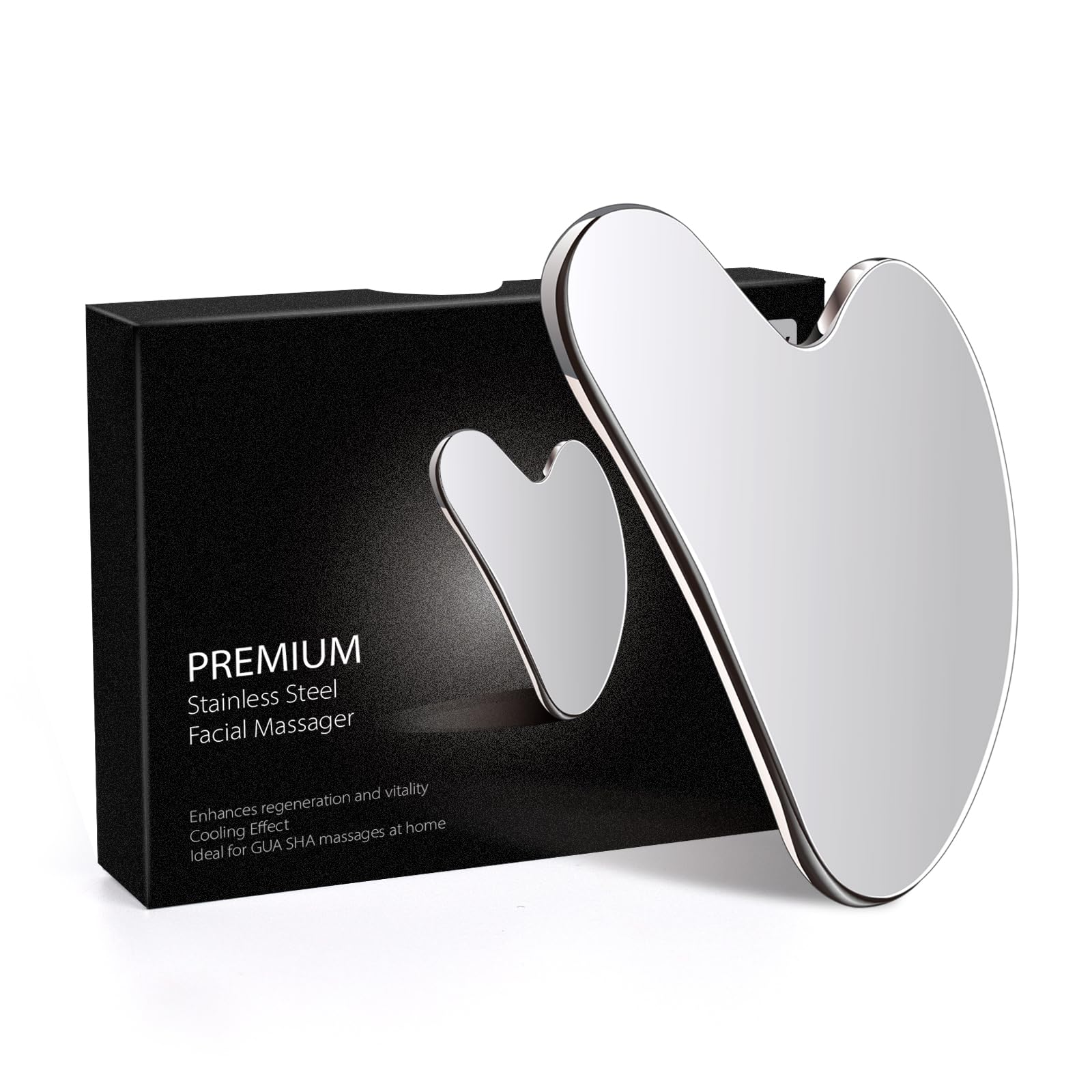 Daubigny gua sha face metal board for precise facial contouring and smoother skin.